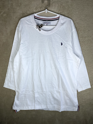 U.S.POLO ASSN. Casual Formal T Shirts Top Size 3XL Mens White Logo