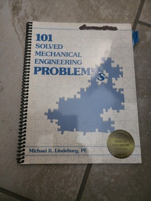 101 Solved Mechanical Engineering Problems, Lindeburg, 2001, Very good condition