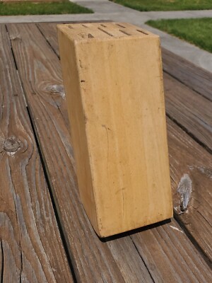 Farberware Wood 9 Slots Knife Block - Block Only Oak Wood