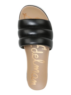 

SAM EDELMAN Женские черные 1-дюймовые шлепанцы на платформе Annalisa на танкетке, Черный, ANNALISA