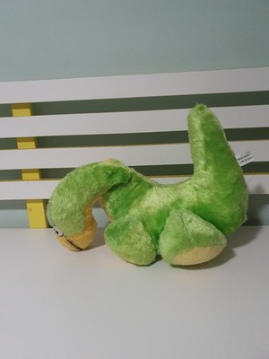 LOCH NESS MONSTER VINTAGE SHOW TOY GREEN DINOSAUR FOAM STUFFED 25CM LONG