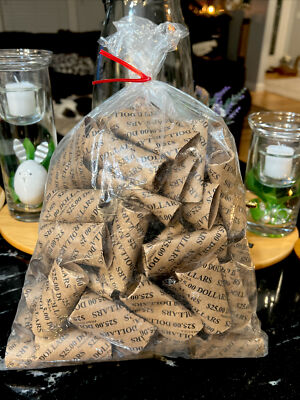 100 Rolls Preformed Coin Wrappers Paper Tubes For QUARTERS 25c  (Holds $25 Each)