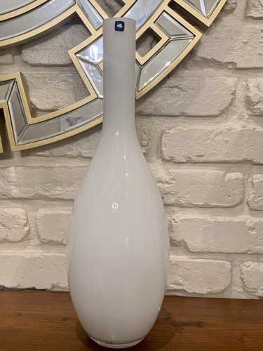 Leonardo Vase Dynamic Vaso Da Pavimento In Vetro, Altezza 30 Cm, Trasparente, Fatto A Mano, Design Conico E Apertura Smussata