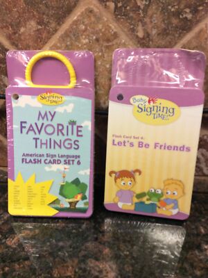 Signing Time Baby Sign Language Flash Cards: Set 4 & 6 Lets be Friends, My Fav