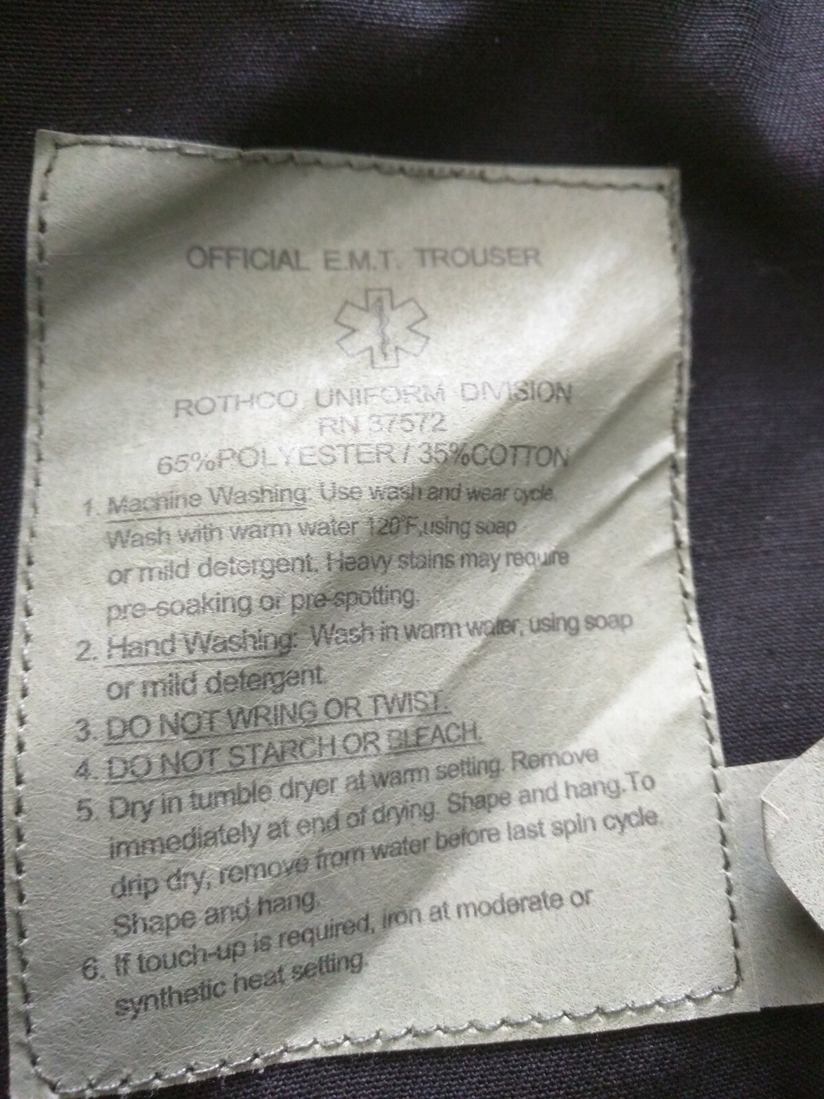 Rothco Black Tactical 9 Pocket EMS Uniform Apparel EMT Pants XL