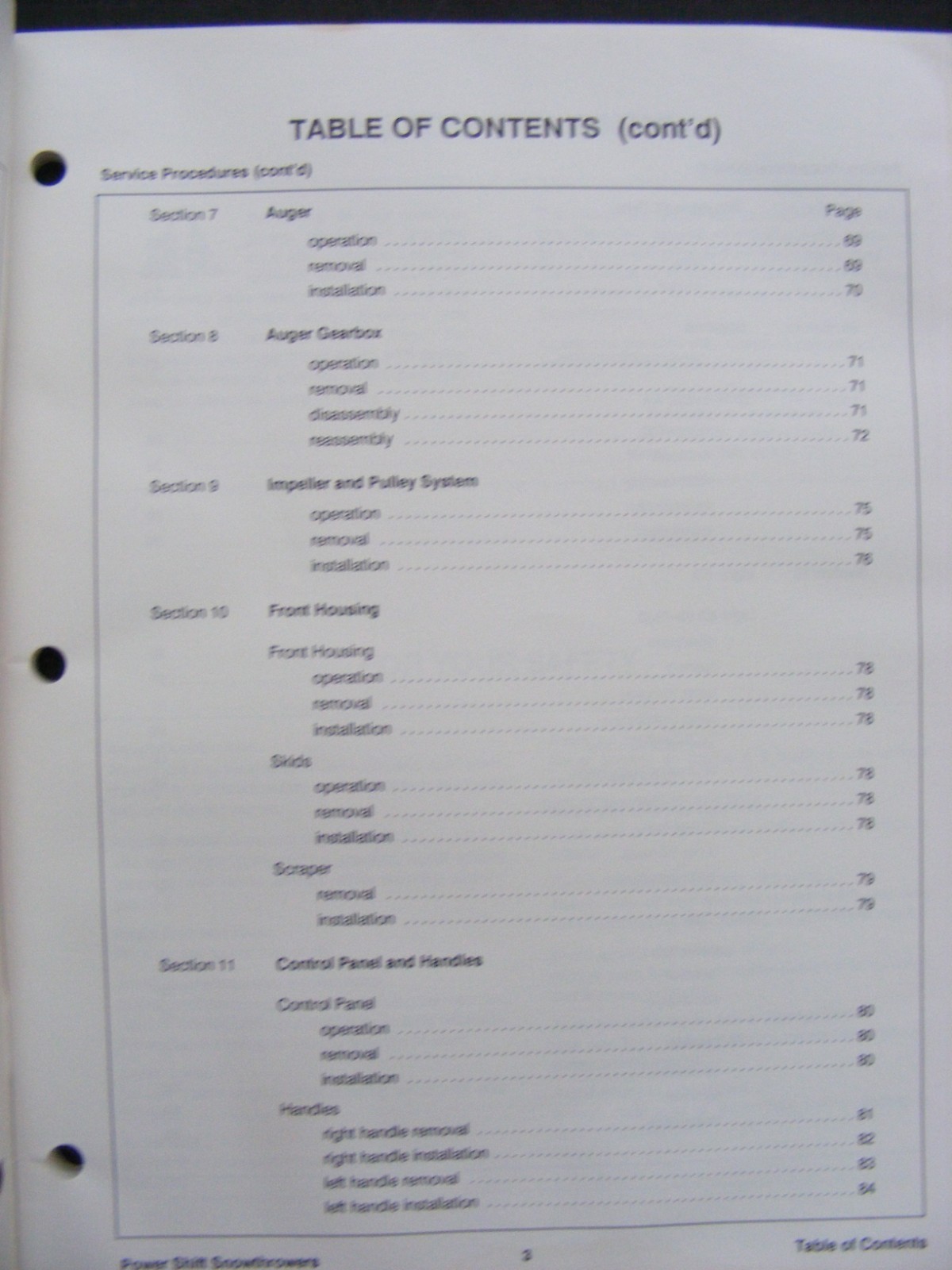 Toro Power Shift Snowthrower Service Manual Illustrated