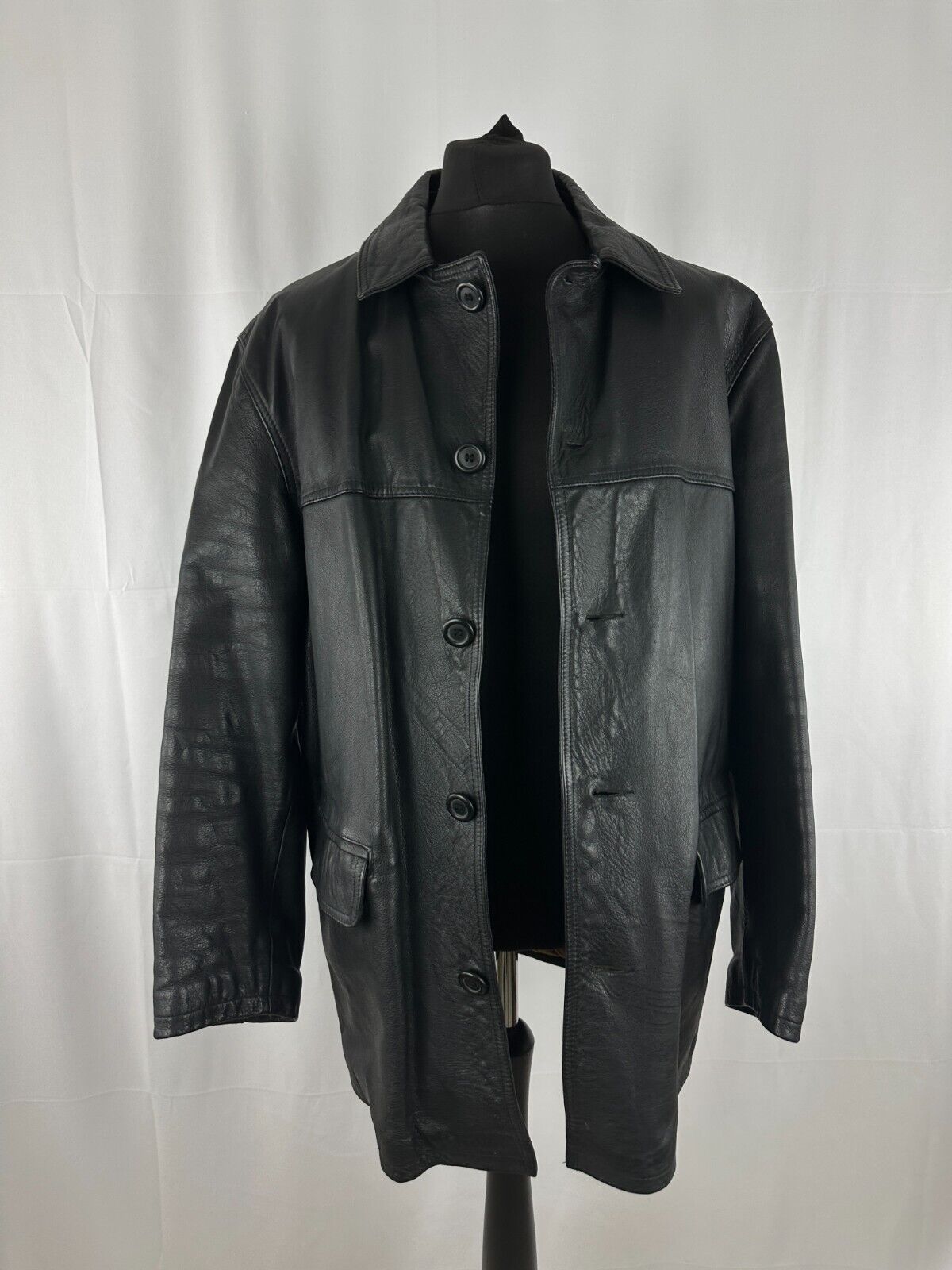 mens AMI Major League London leather jacket vintage 1990s XL mens AMI Major League London leather jacket vintage 1990s XL