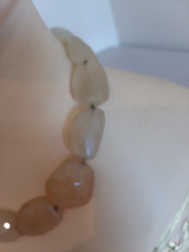 Vintage Genuine Iolite and Sterling Silver Necklace 17