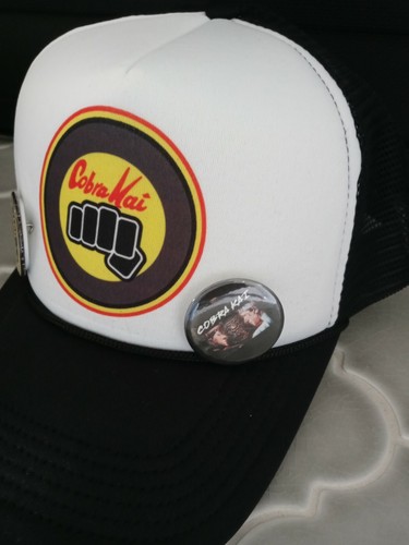 Karate Kid Cobra Kai w/ buttons Snap Back Hat Vintage 80's Poster