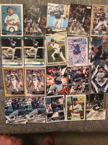 Orlando Arcia (20) Card Lot Incl. Rookie Cards Milwaukee Brewers. rookie card picture