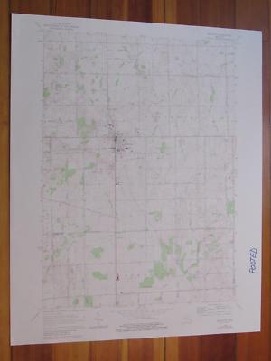Marlette Michigan 1980 Original Vintage USGS Topo Map