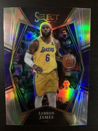 2021-22 Panini Select LeBron James Premier Level Red White Blue Prizm