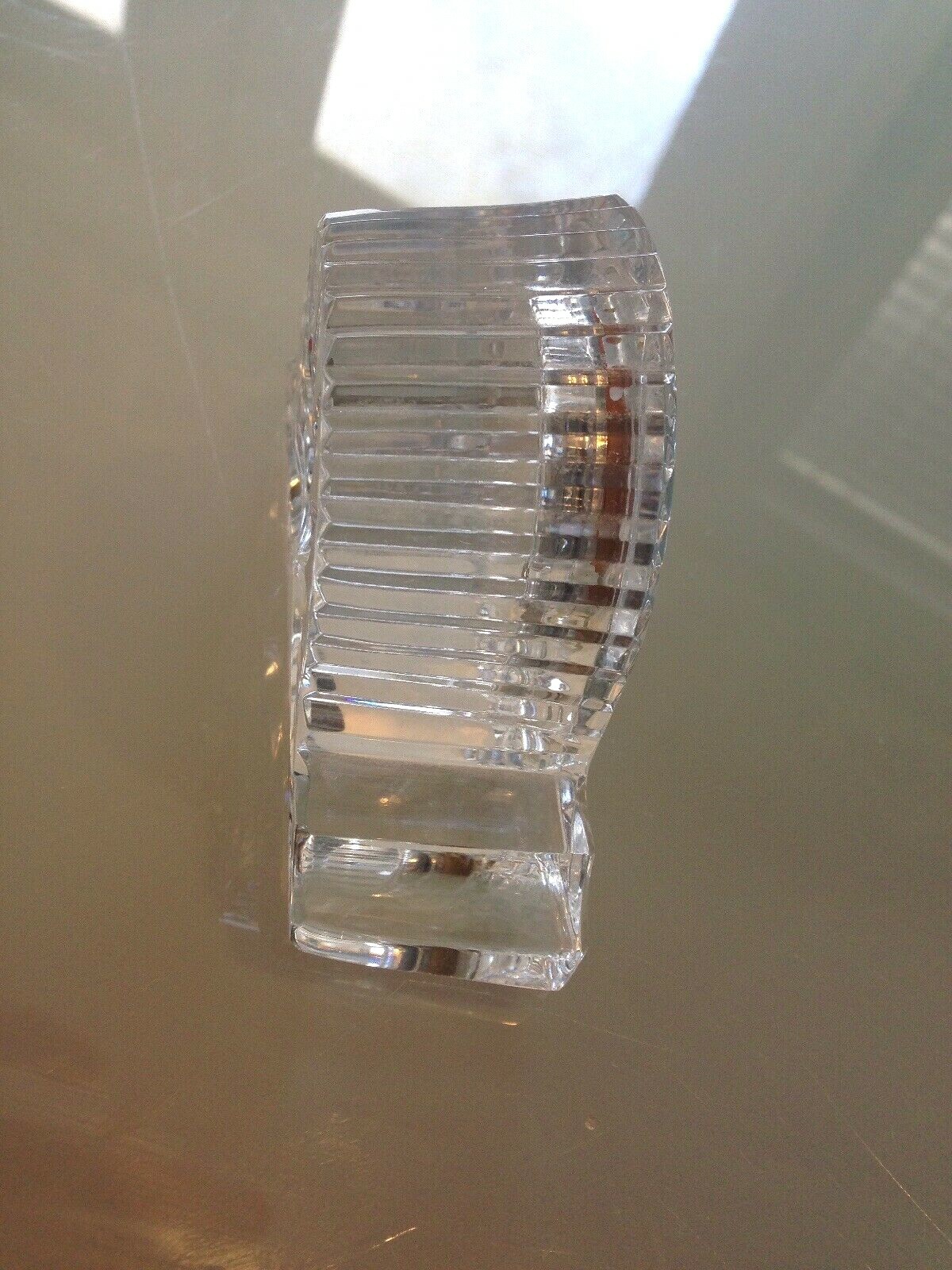 Waterford Ireland Lead Crystal Lismore Cottage Mantle Desk Rare Clock France