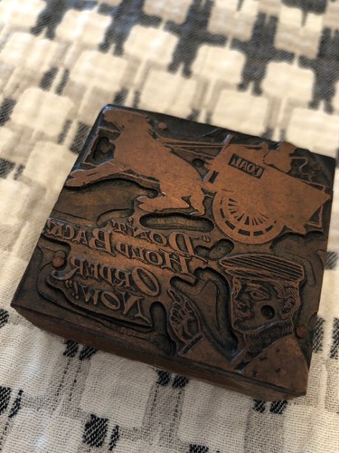 Don’t Hold Back Order Now! Coal Wagon Antique Vintage Letterpress Copper On Wood