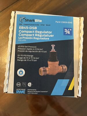 Sharkbite EB45-DSB Pressure Regulator Part # 23808-0045 3/4  Connection