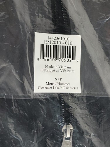 Columbia Men's Small Glennaker Lake Rain Jacket Coat Hood NWT New With Tags Gray