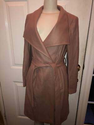 ted baker lorili wool wrap coat button detail grey size 3 uk 12 us 8 225956577766