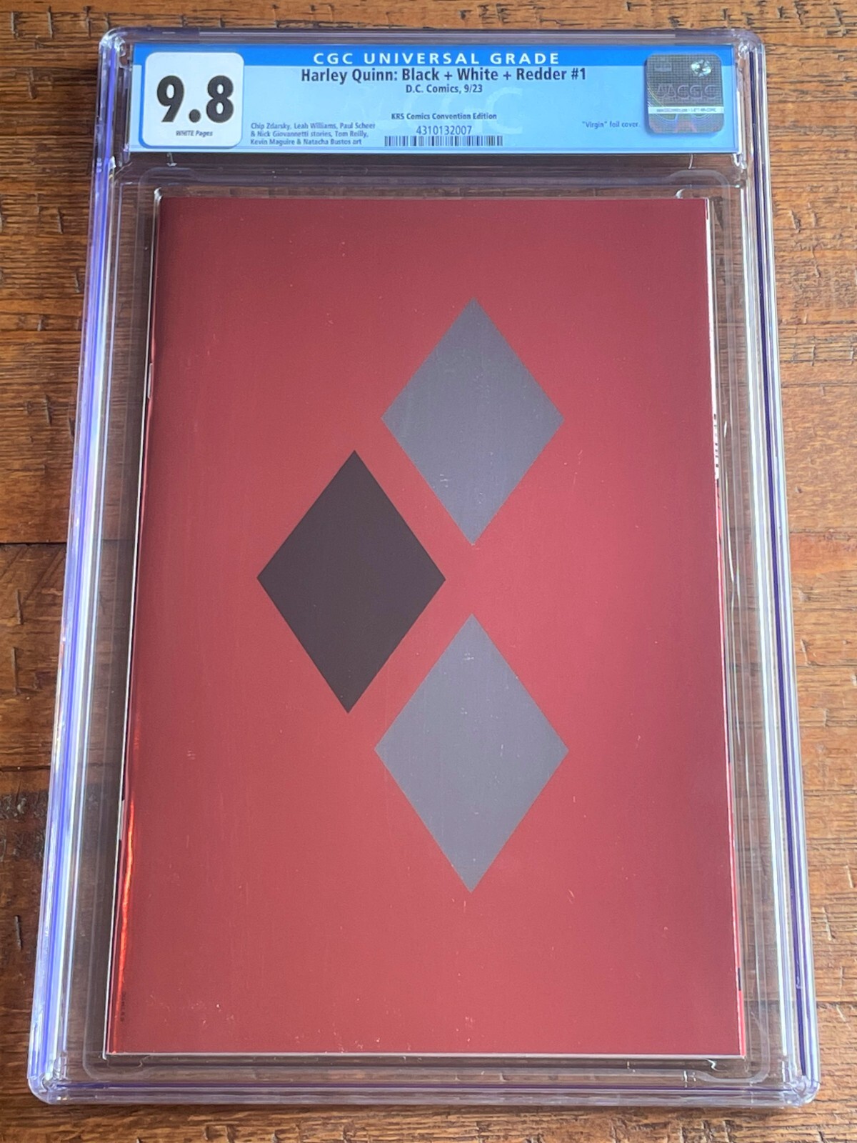 HARLEY QUINN BLACK WHITE REDDER #1 CGC 9.8 SDCC LOGO FOIL HARLEY QUINN BLACK WHITE REDDER #1 CGC 9.8 SDCC LOGO FOIL