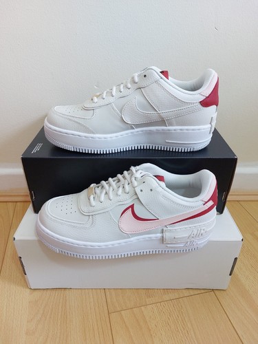 nike air force shadow white red