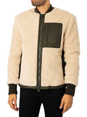 

Мужская винтажная куртка на молнии из шерпы Superdry, белая, Белый, M5011456A-WNE