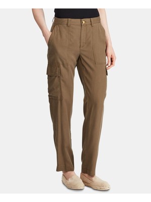 

RALPH LAUREN Женские коричневые прямые брюки Petites, Коричневый, 201749470001