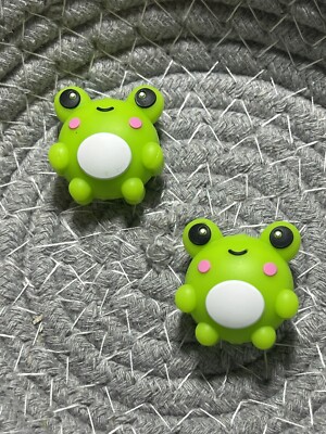 Silicone Focal Beads DIY Beadable Pens Frogs 2 Pieces 