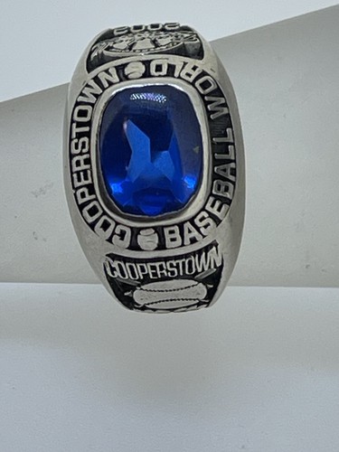 Cooperstown Baseball World 2002 Sterling Silver Ring Size 10