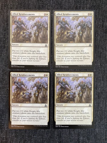 Allied Reinforcements 4x FOIL OGW MTG Oath of the Gatewatch Uncommon MINT white Allied Reinforcements 4x FOIL OGW MTG Oath of the Gatewatch Uncommon MINT white