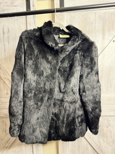 thetoe SOMERSET FUR COAT Sサイズ Vtg Genuine Rabbit Fur Coat Medium Black Somerset Furs