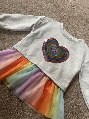 Tu Clothing Jumper Top Rainbow Tutu 18-24