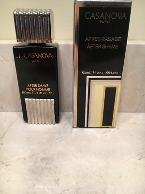 J.Casanova After Shave Cologne Splash 1.7 fl oz by Casanova Paris for Men NIB