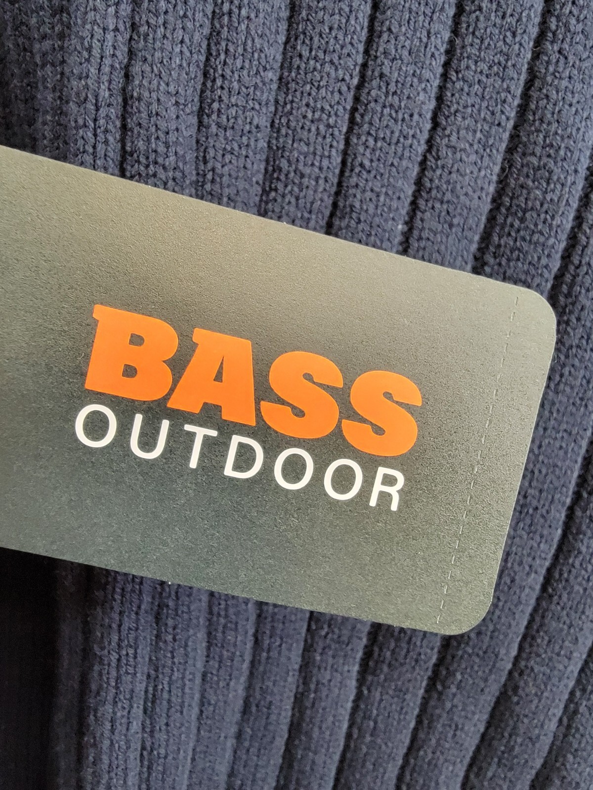 BASS OUTDOOR Mixed Media Zip-Front Hooded Sweater Jacket Men's XL Navy Blaze L/S - Picture 16 of 17