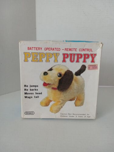 Vintage Battery-Operated Peppy Puppy remote Control Toy, in Original Box (Open) Vintage Battery-Operated Peppy Puppy remote Control Toy, in Original Box (Open)