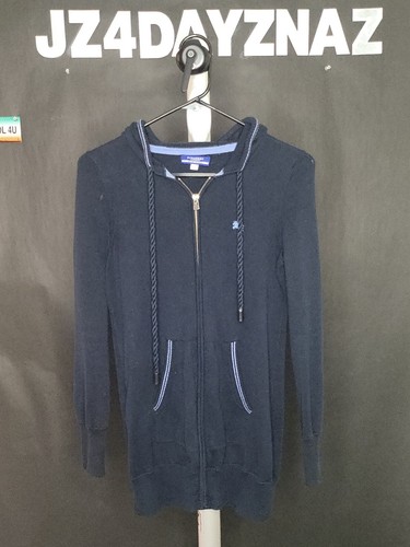 Burberry Blue Label Knit Full Zip Hooded Sweater Blue Size