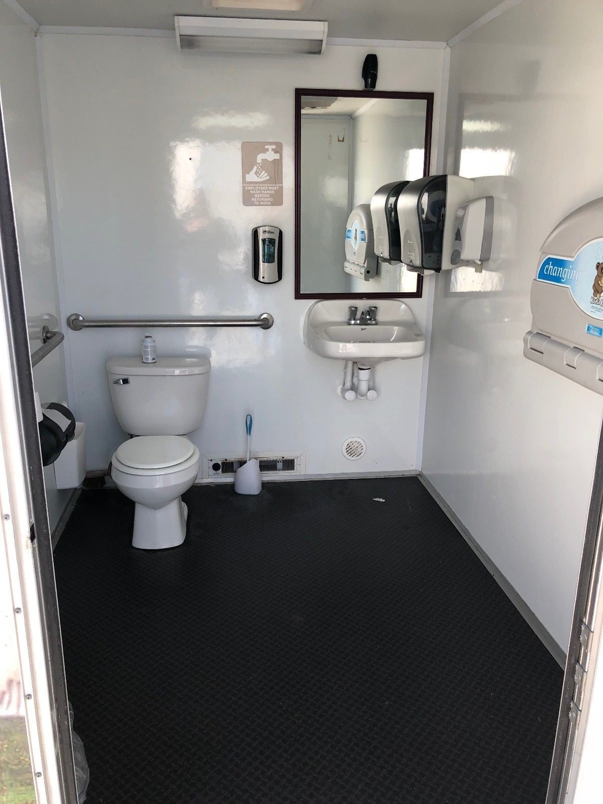Black Tie Silver Series Mobile Restroom Trailer w/Handicap Ramp Access