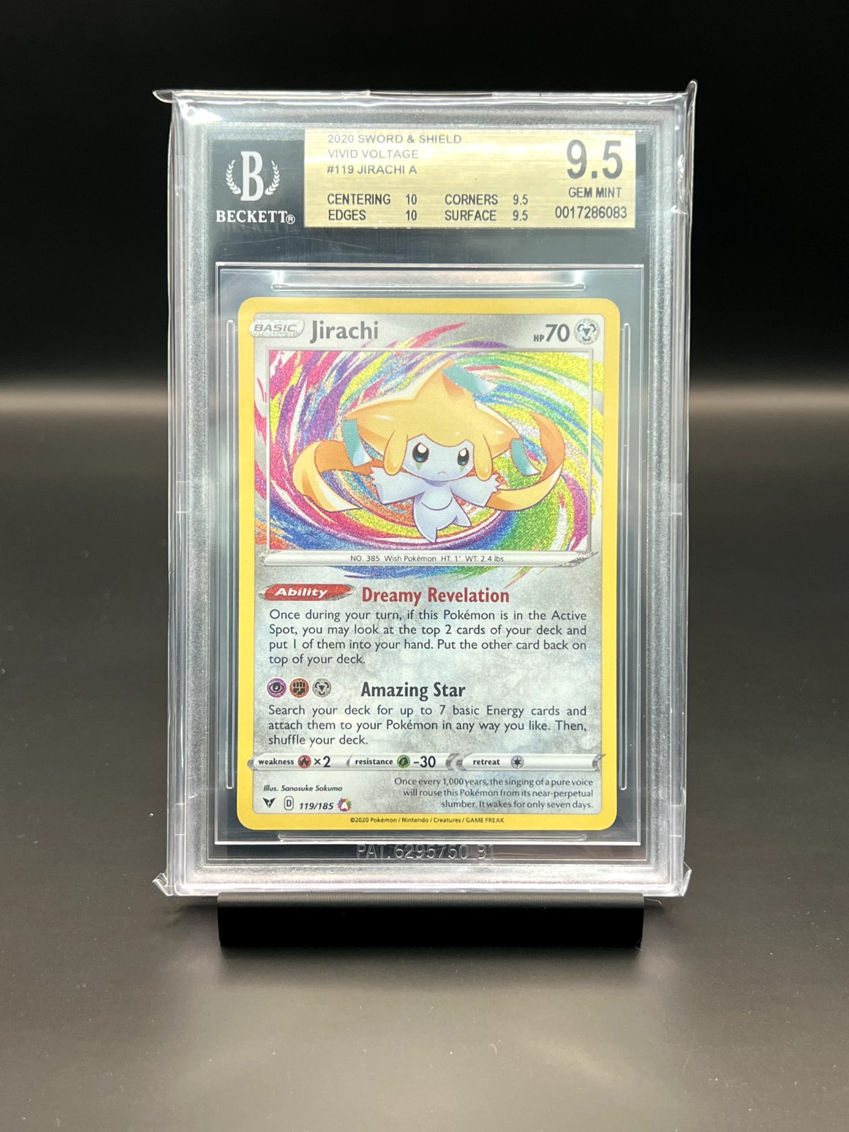 momochu　1225 Jirachi 119/185 Swsh04: Vivid Voltage Holo CGC 9.5 | eBay