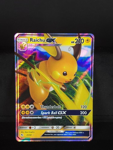 Pokemon - Raichu GX - 20/68 - SM Hidden Fates - Half Art