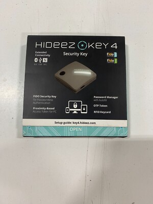 Hideez Key 4: FIDO2/U2F Security Key for Passwordless Authentication & 2FA