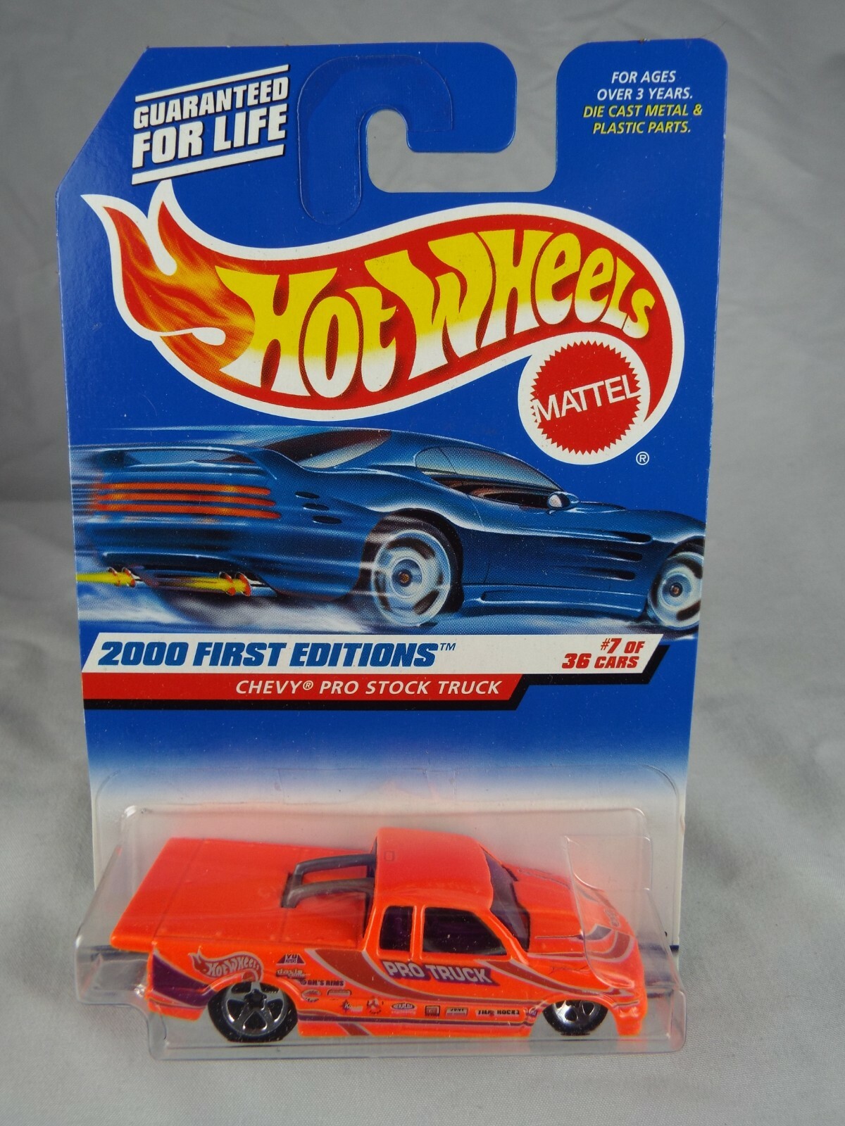 2000 Hot Wheels First Editions Chevy Pro Stock Truck Orange