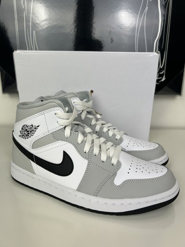 Pre-owned Jordan Wmns Air  1 Mid Grey Fog Bq6472-015 Women's Size 8 / Men's Size 6.5 In White