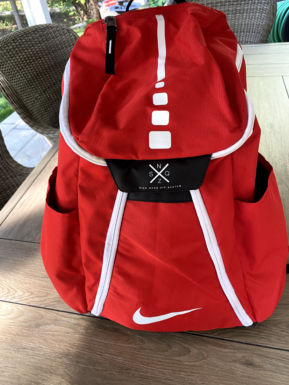 Nike Elite Quad Zip System Hoops Backpack Red FAST SHIPPING