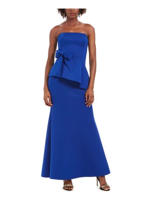 

ELIZA J Женское синее длинное вечернее платье без рукавов для юниоров, Синий