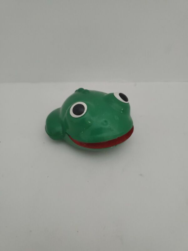 Vintage Push Toy Friction Frog Made In Germany By Lehmann - Working! RARE Tin