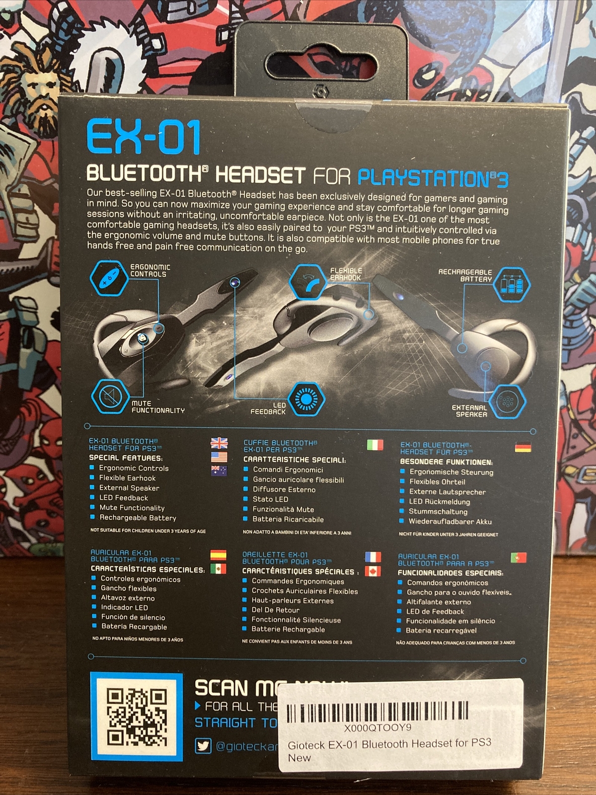 Гарнитура ???? Brand New - GIOTECK WIRELESS BLUETOOTH HEADSET FOR PLAYSTATION  3 PS3 EX-01: купить с доставкой из США, цена 1 669 руб - (274764711525)