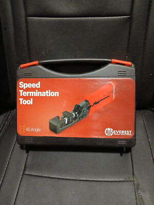 Everest 45Term 45° Angled Speed Termination Tool w/ 20 CAT6 Keystone Jacks New !
