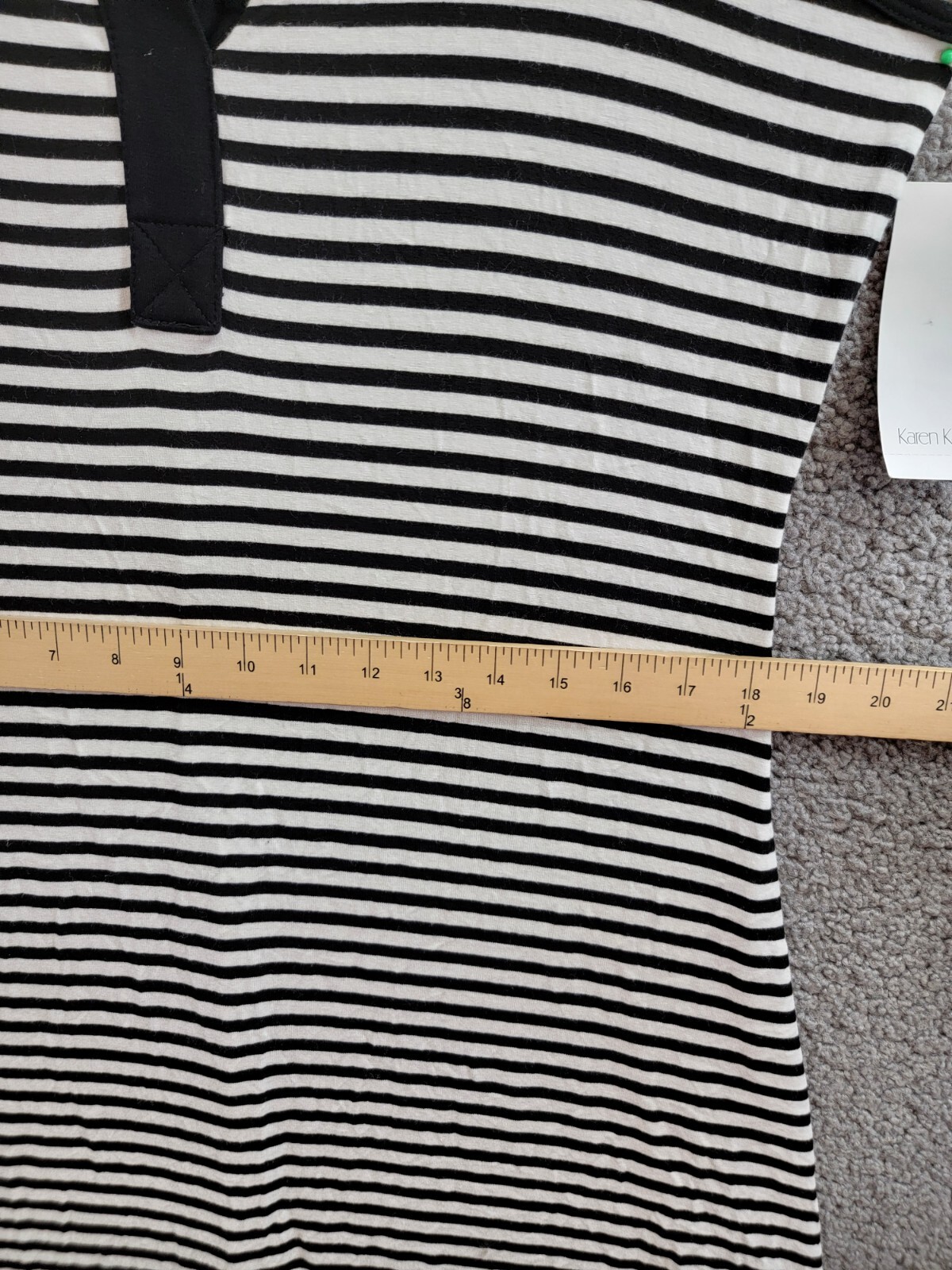 Karen Kane Sleeveless Contrast Collar Dress Women's Large Stripe Pullover Style - Picture 9 of 15