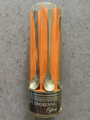 (6) New Vintage Guy Degrenne Orfevre Iced Tea Spoons In Container.