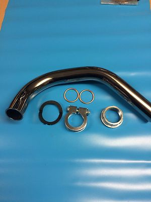 Auspuff Krümmer für Simson S50 S51 S70 chrom Tuning 32mm Mutter Dichtung Schelle