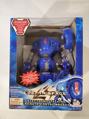 Vintage Lost In Space Electronic Talking Remote Control Robot Toy Island - New