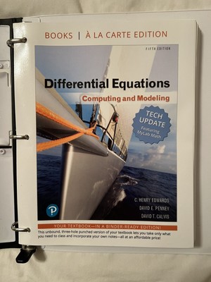 Differential Equations: Computing and Modeling, by Calvis, Edwards (5th edition)